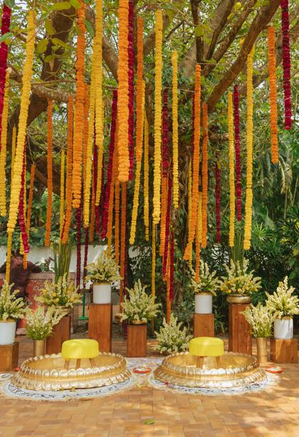Backdrop and Photo-op — Haldi decor — Alila Diwa Goa